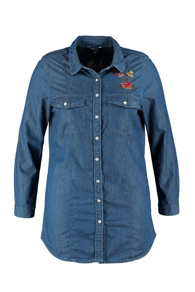 Chemisier brodé en denim image number 1
