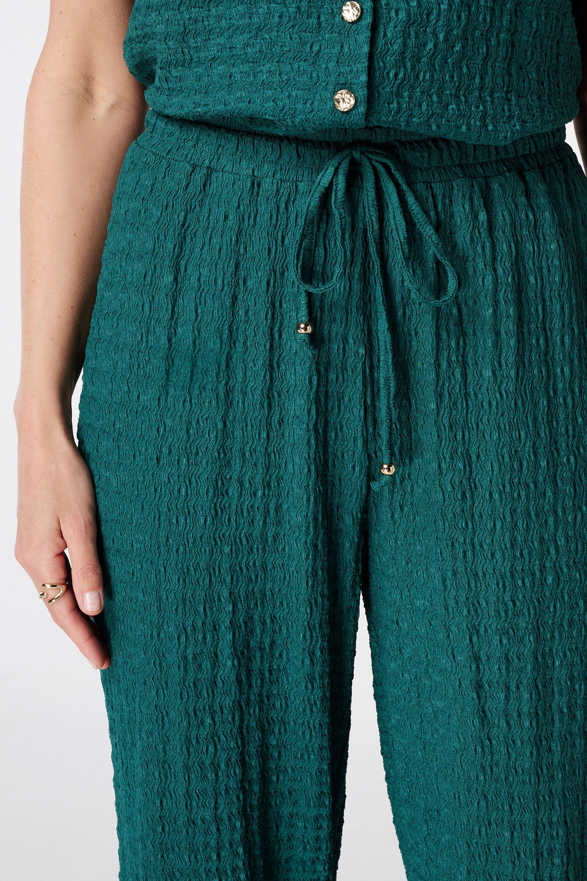 Pantalon avec taille &eacute;lastique image number 4