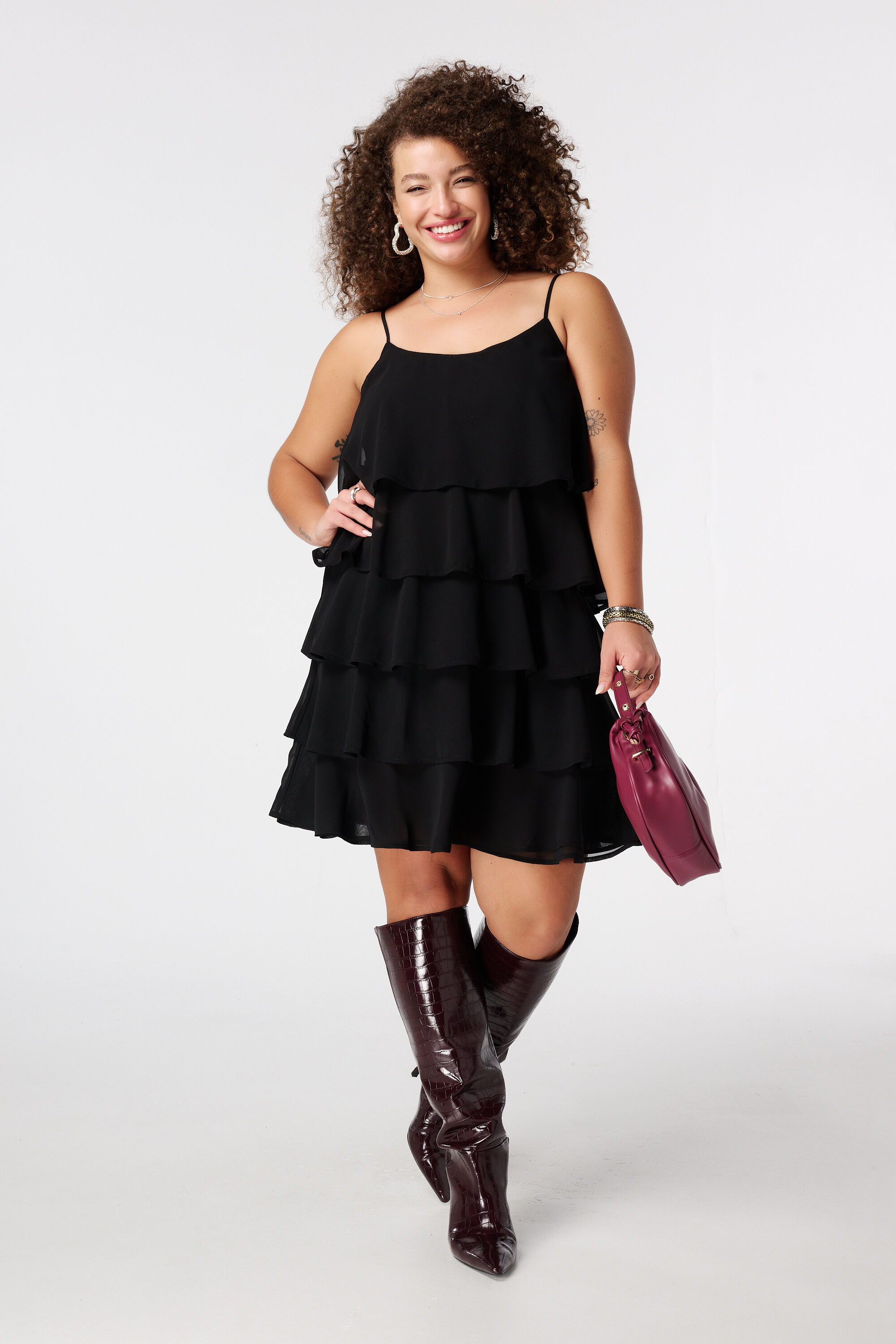 Robe &agrave; volants