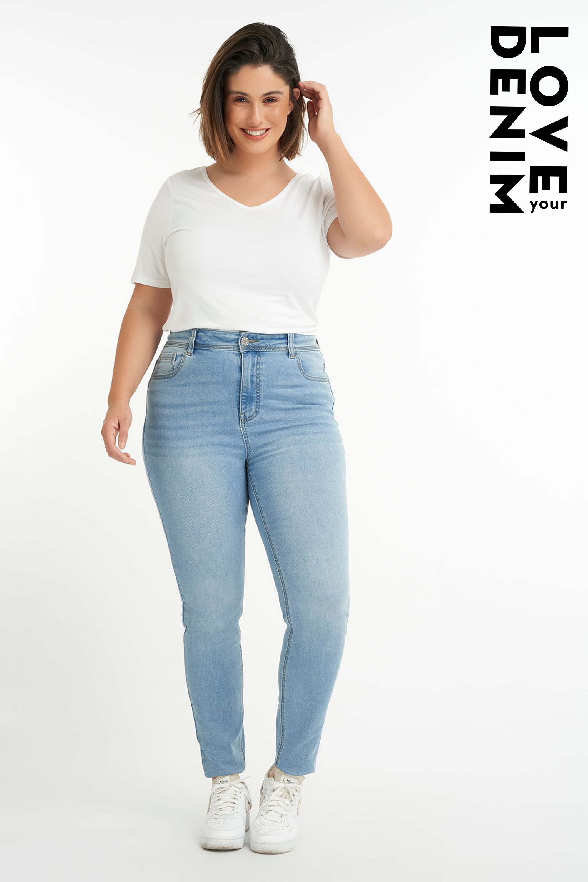 Femmes Jean moulant taille haute CHERRY MS Mode