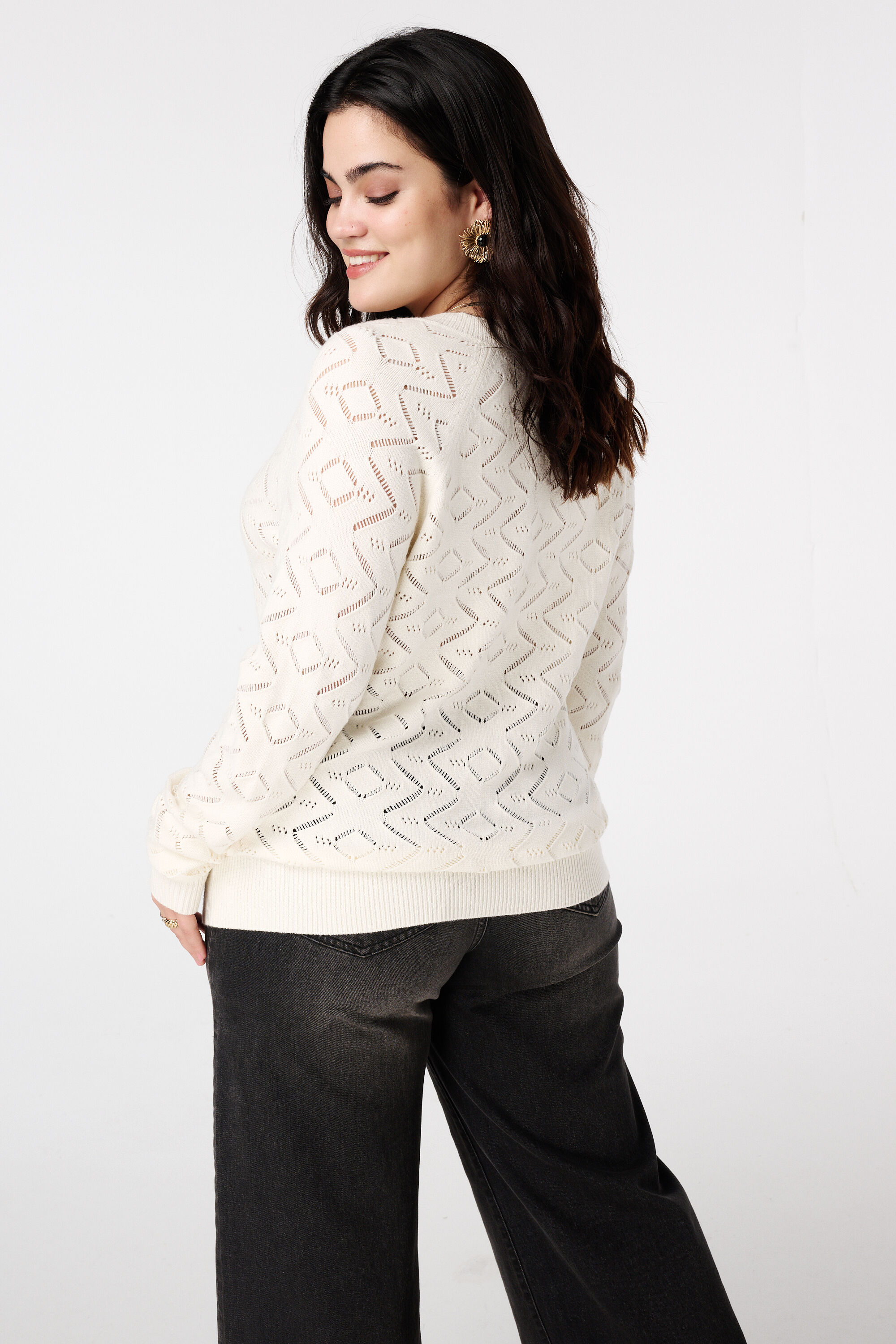 Pull &agrave; motif ajour&eacute; image number 3