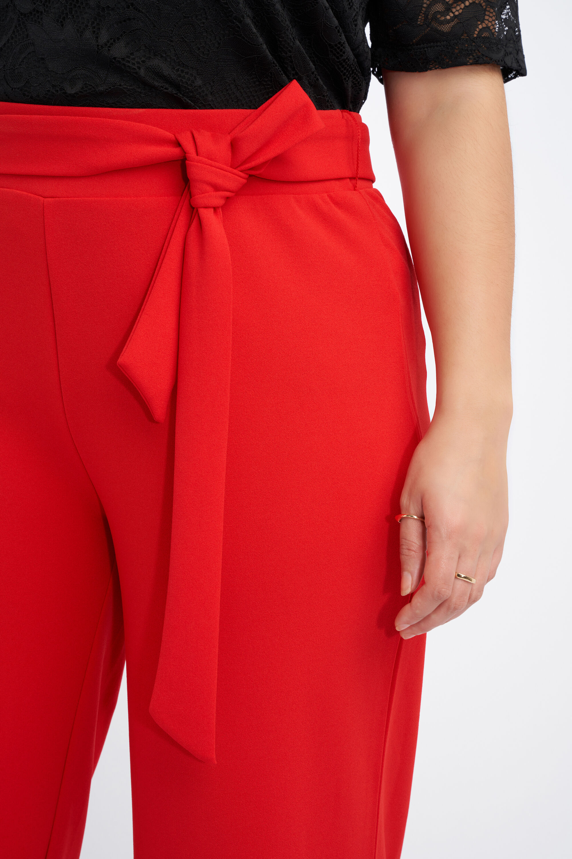 Trousers with tie belt image number 5