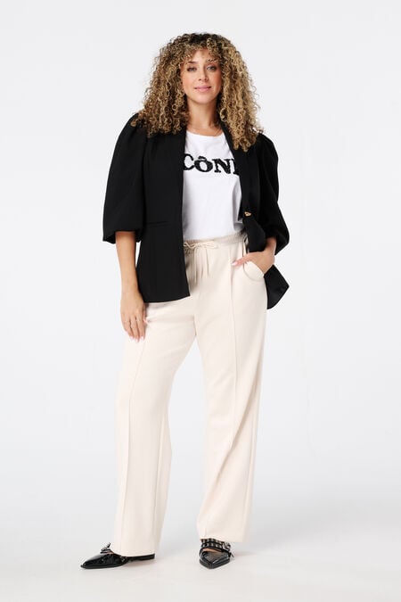 Pantalon avec taille élastique et couture décorative Pantalon avec taille élastique et couture décorative