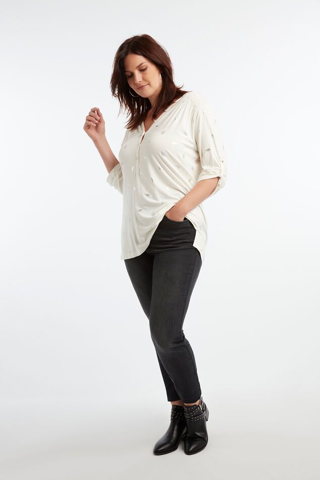 Haut à imprimé métallisé image number 4