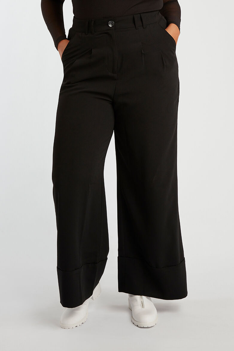 Pantalon large pliss&eacute; image number 4