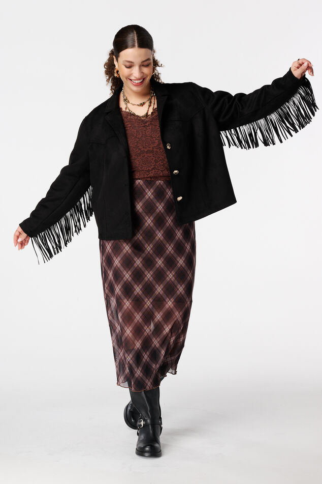 Veste à Franges Blackaline | Boutique Amérindienne Veste à Franges Blackaline | Boutique Amérindienne