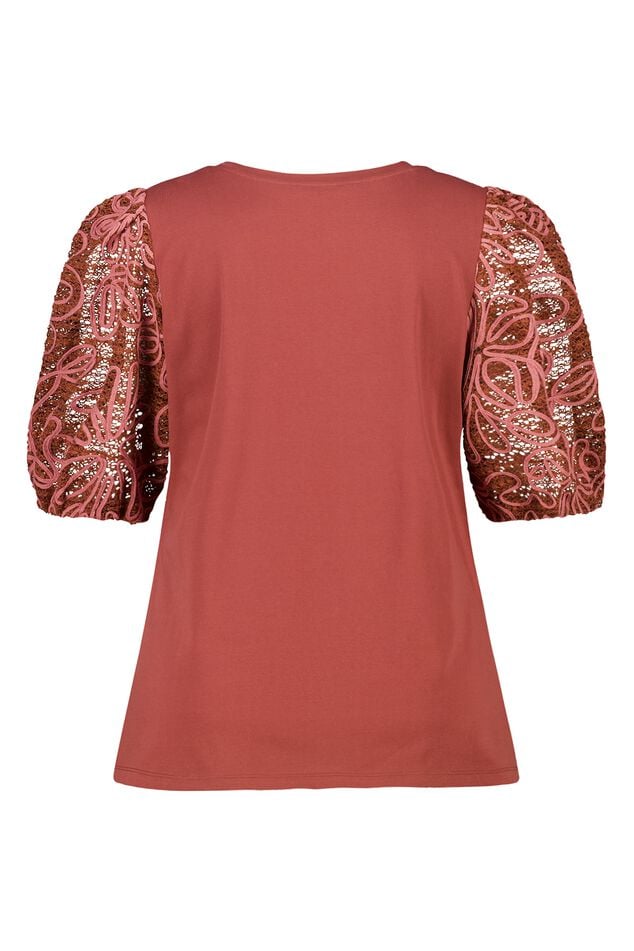 T-shirt à manches brodées image number 2