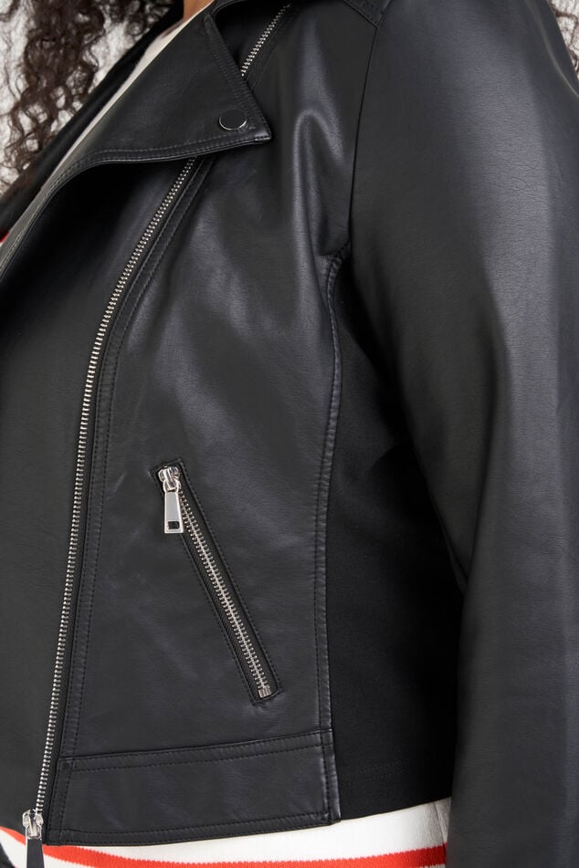 Veste style motard en similicuir image number 4