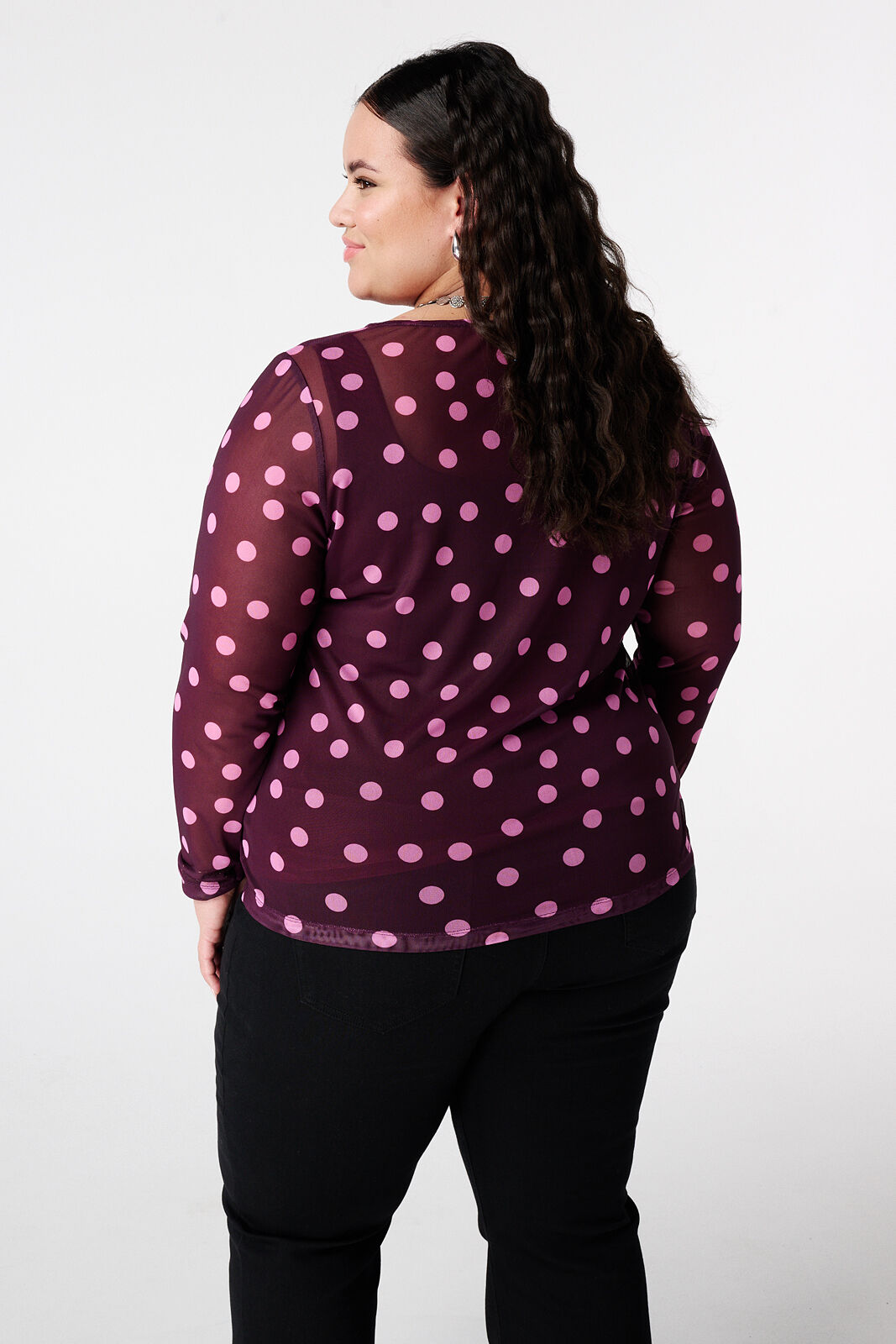 Top en maille &agrave; pois image number 3