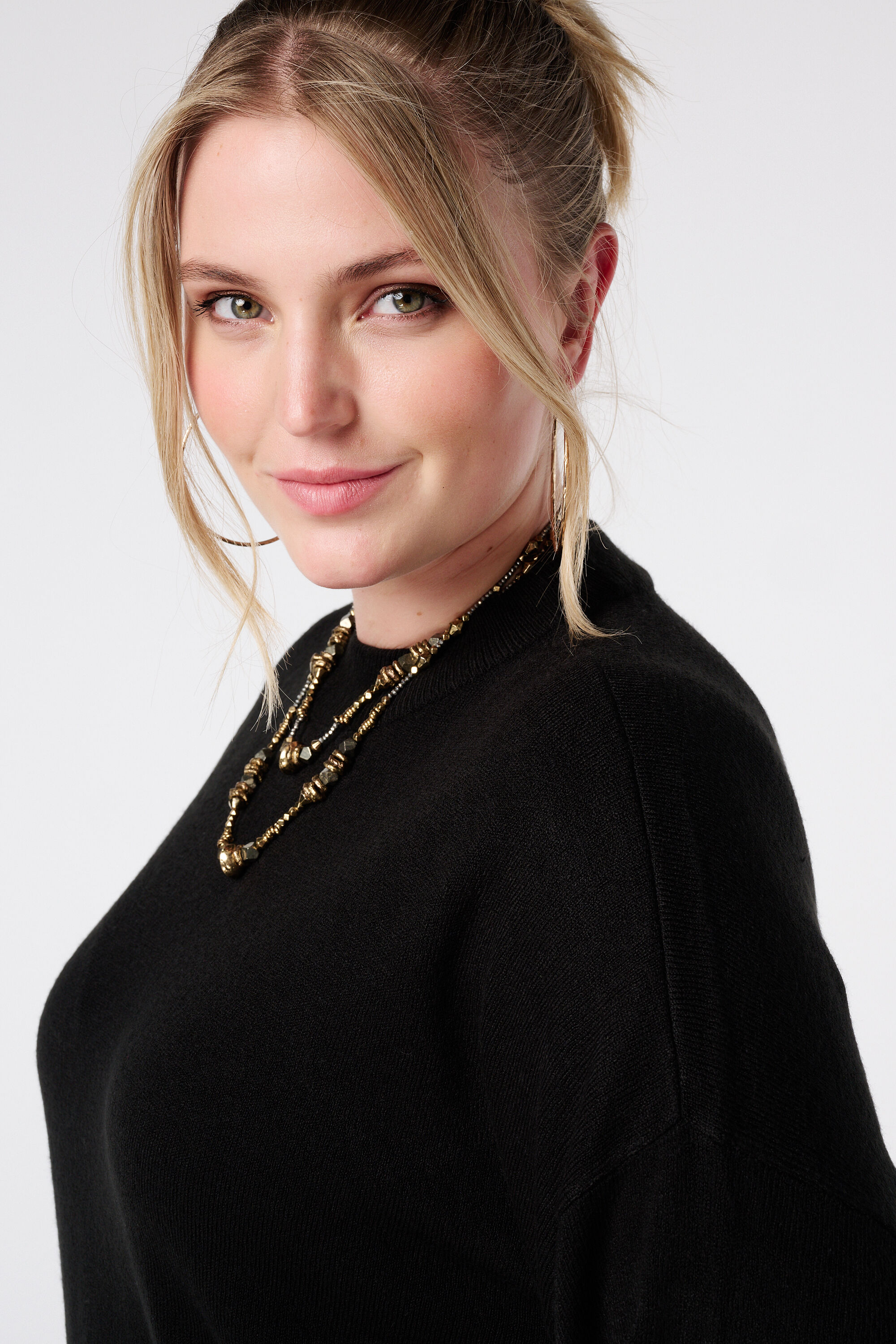 Pull en maille fine &agrave; manches ballon image number 4