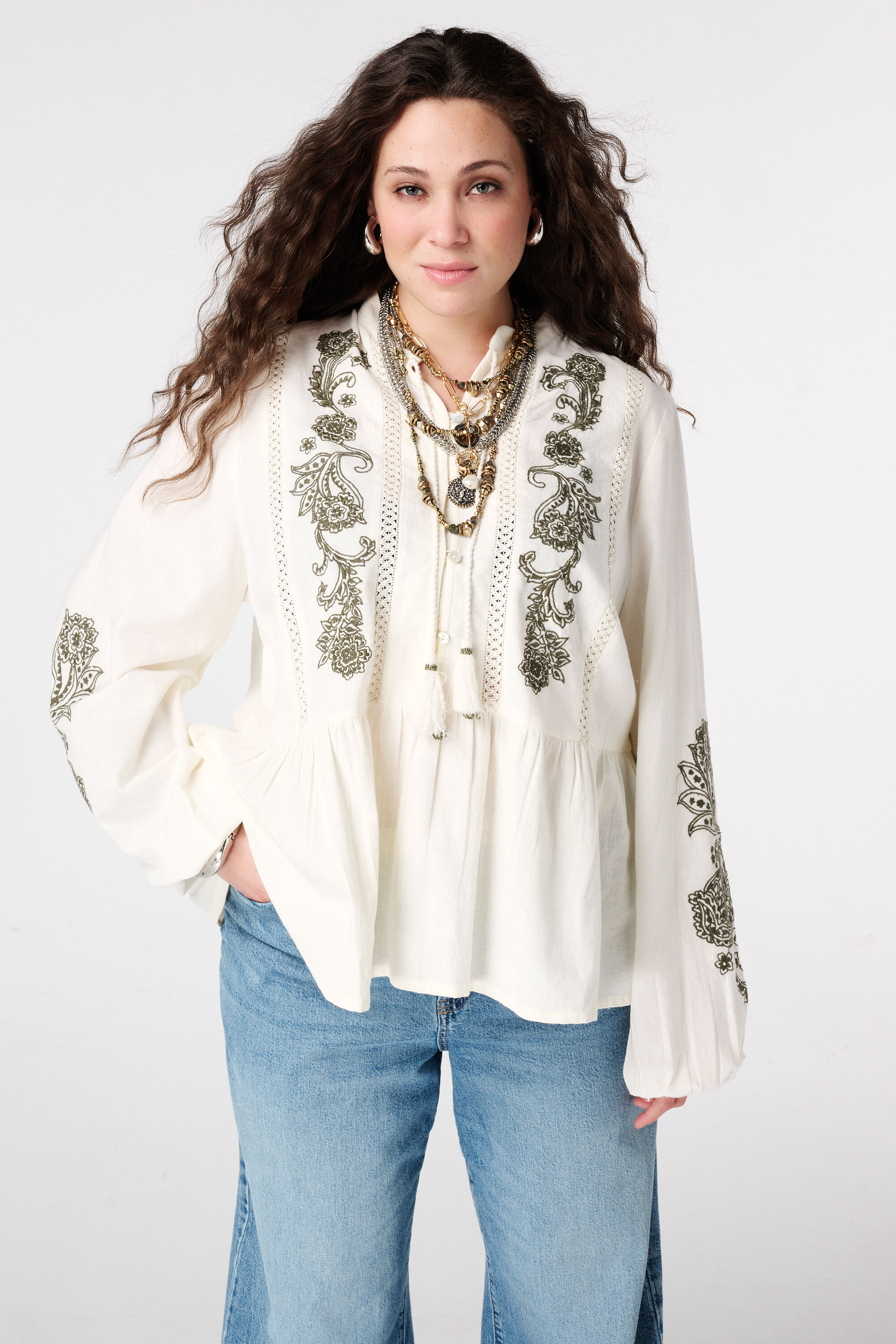 Blouse avec broderie