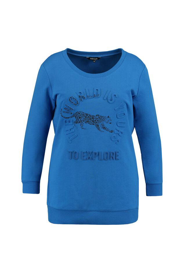 Long sweat-shirt avec motif en relief image number 1