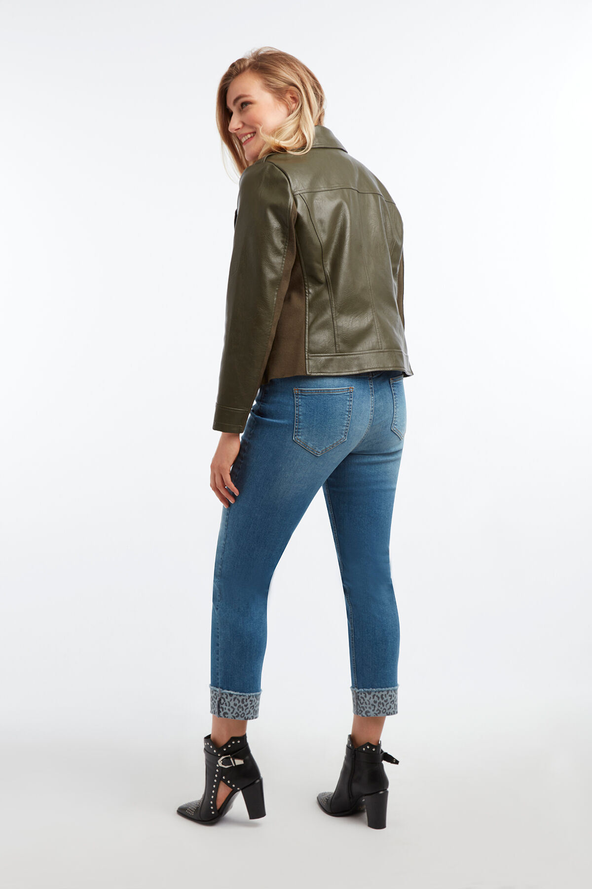 Veste style motard en similicuir image number 5