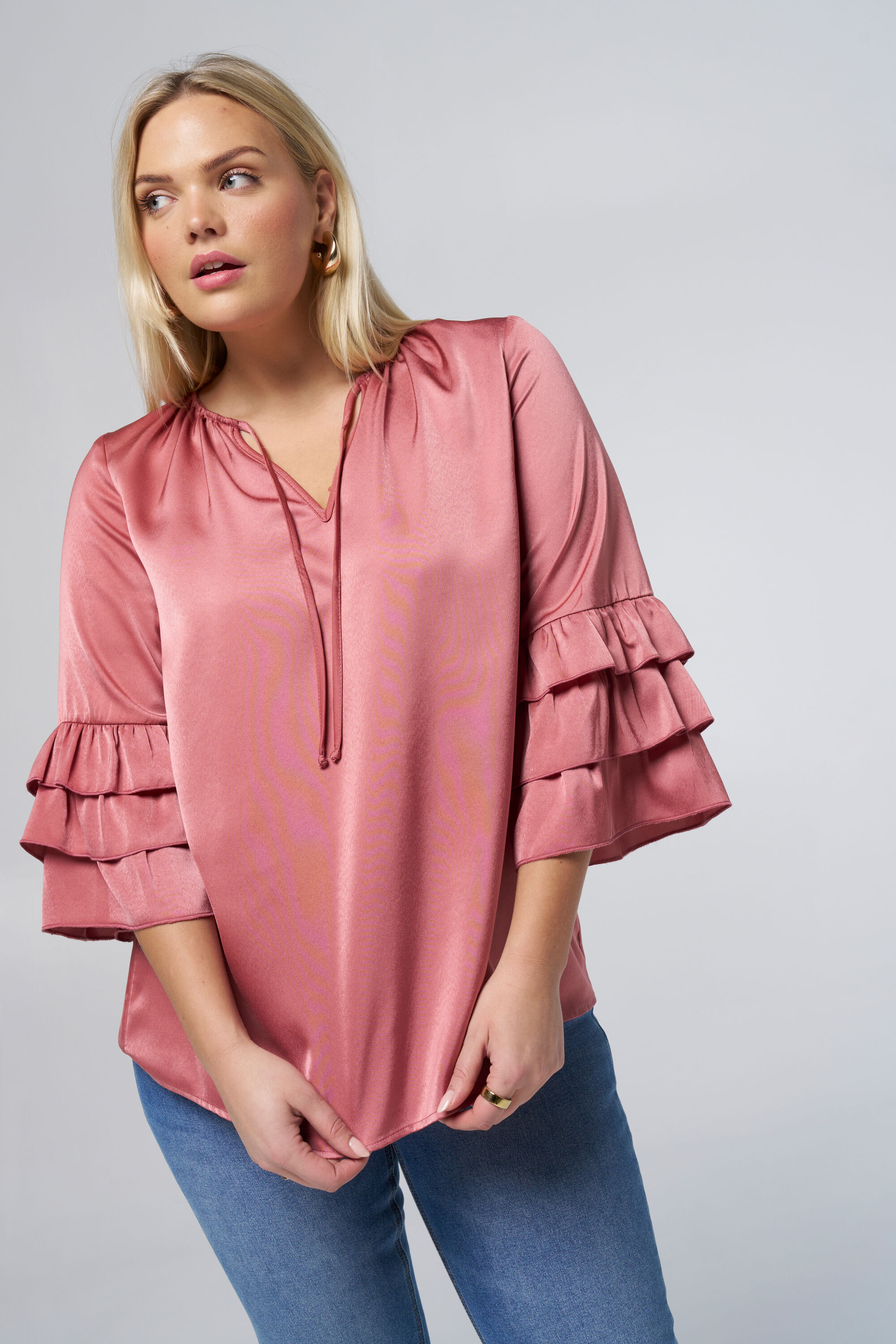 Chemisier &agrave; manches volant&eacute;es image number 6