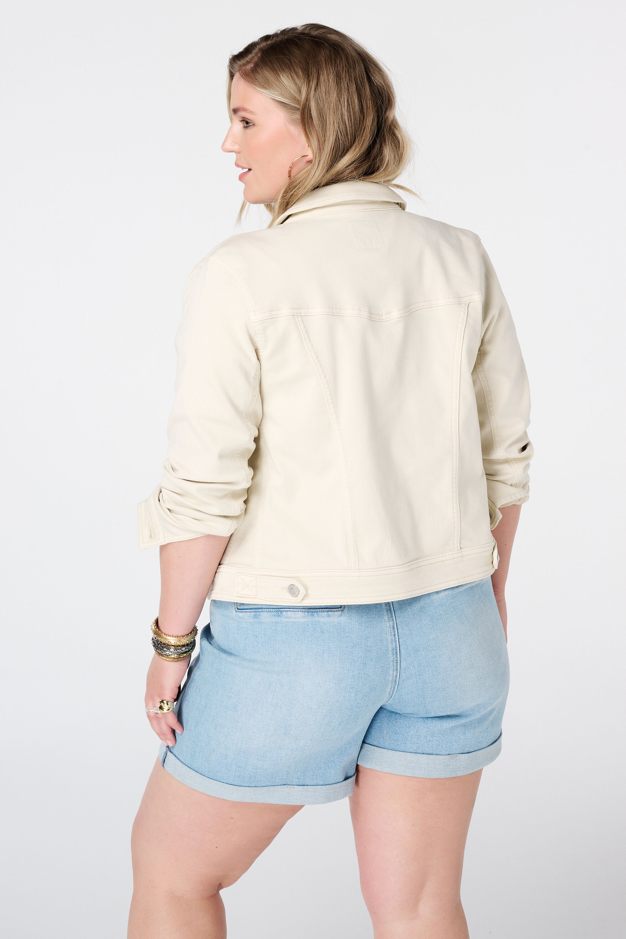 Veste en jean avec fermeture &agrave; boutons image number 3