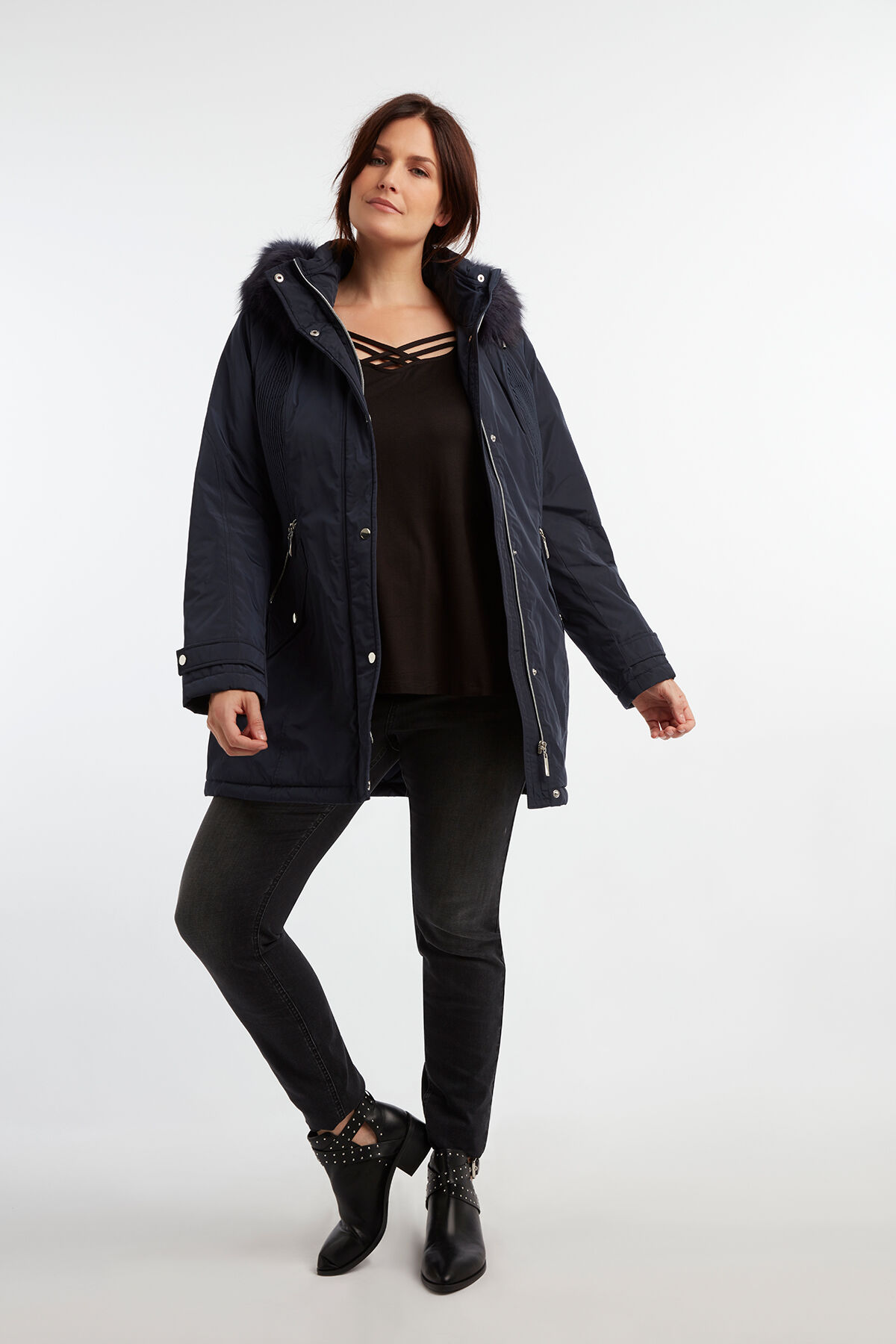 Parka avec col en fausse fourrure image number 3