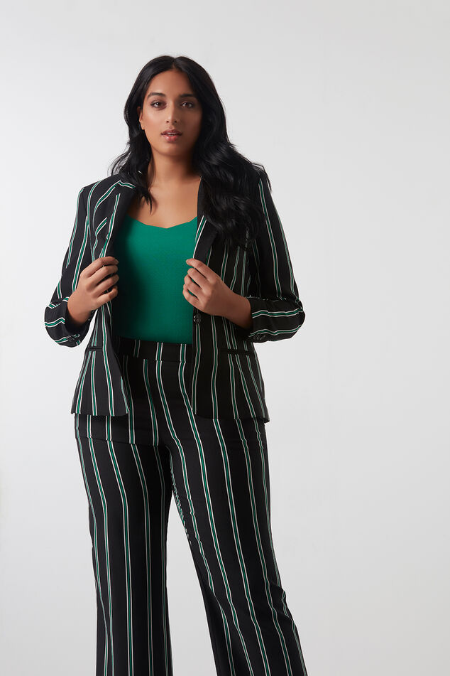 Veste blazer à rayures image number 0