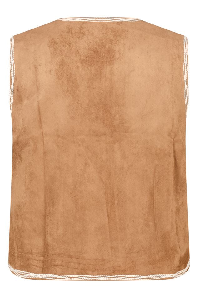 Gilet en suède avec broderies image number 2