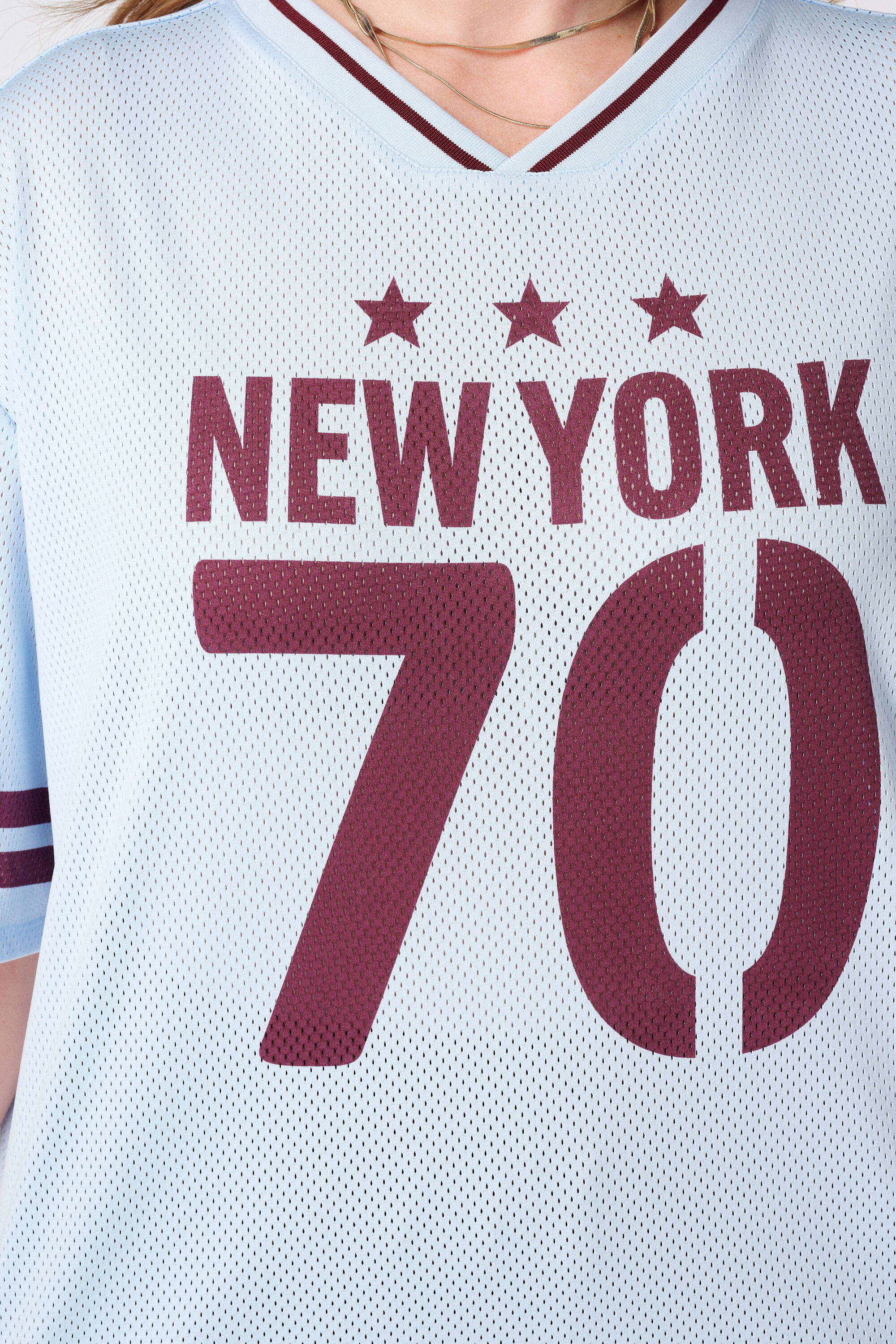 Jersey oversize avec imprim&eacute; sportif image number 6