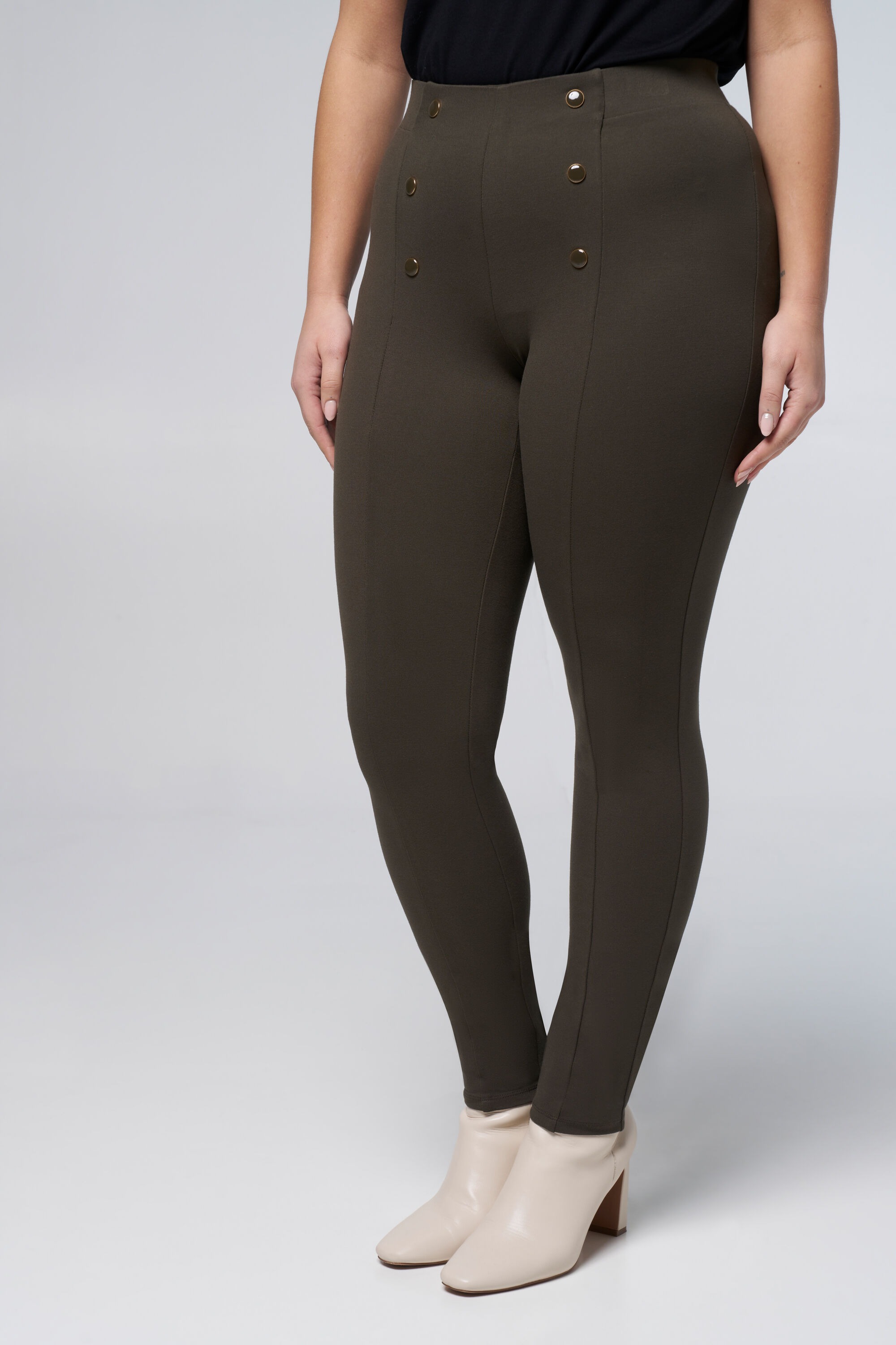 Treggings avec boutons dor&eacute;s image number 5