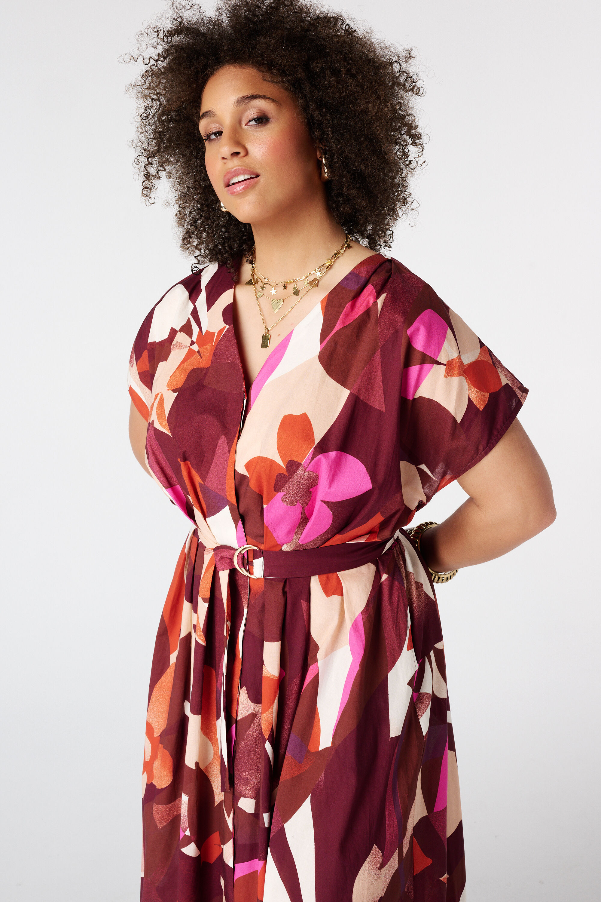 Robe maxi avec ceinture image number 4