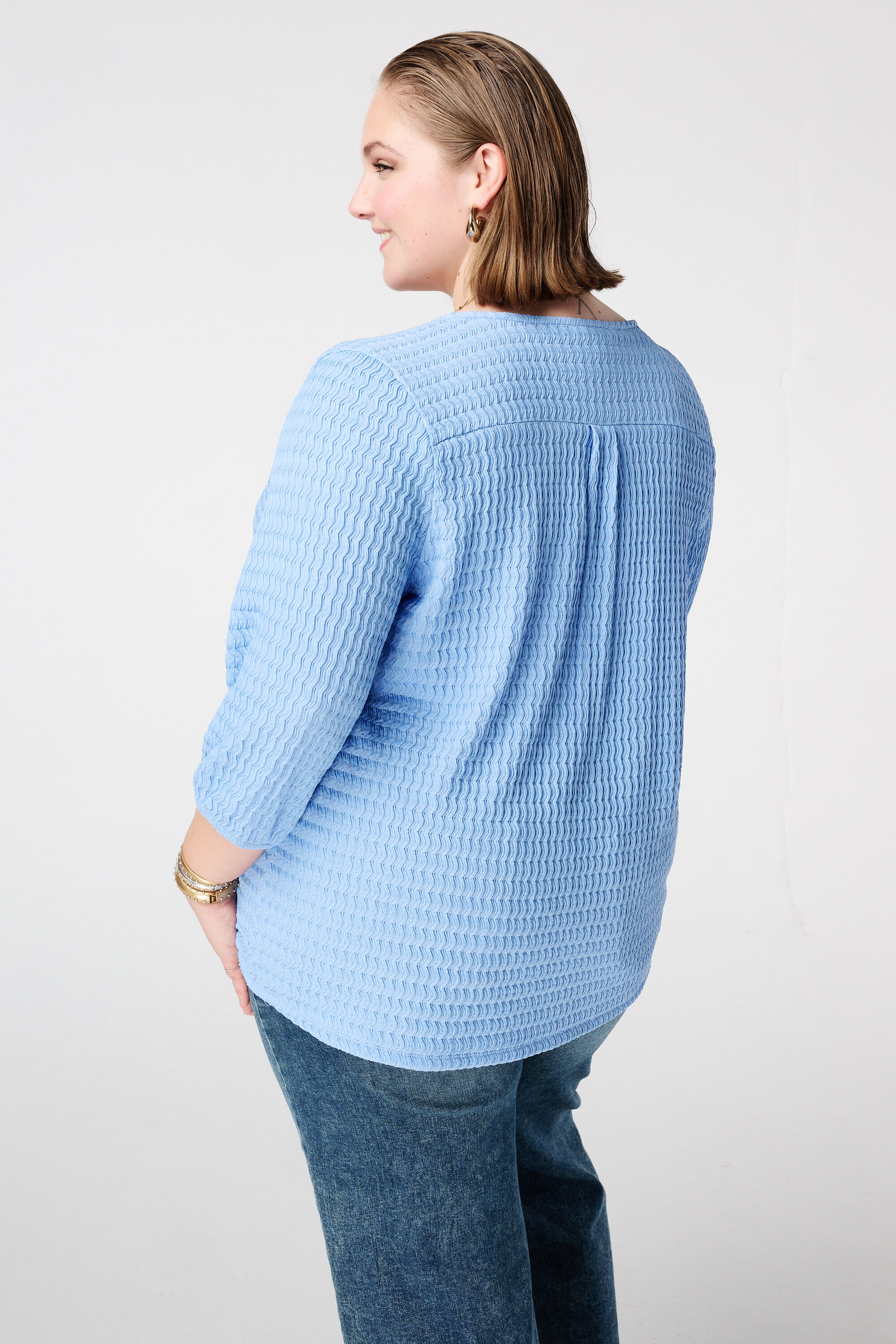 Haut en jersey &agrave; structure image number 3