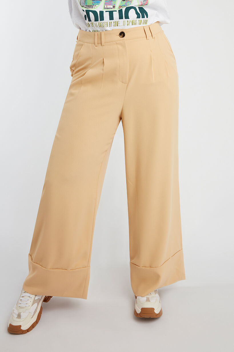 Pantalon large pliss&eacute; image number 4