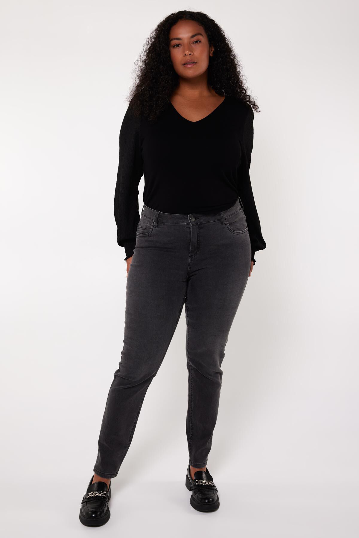 Femmes Jean coupe slim IRIS Gris MS Mode