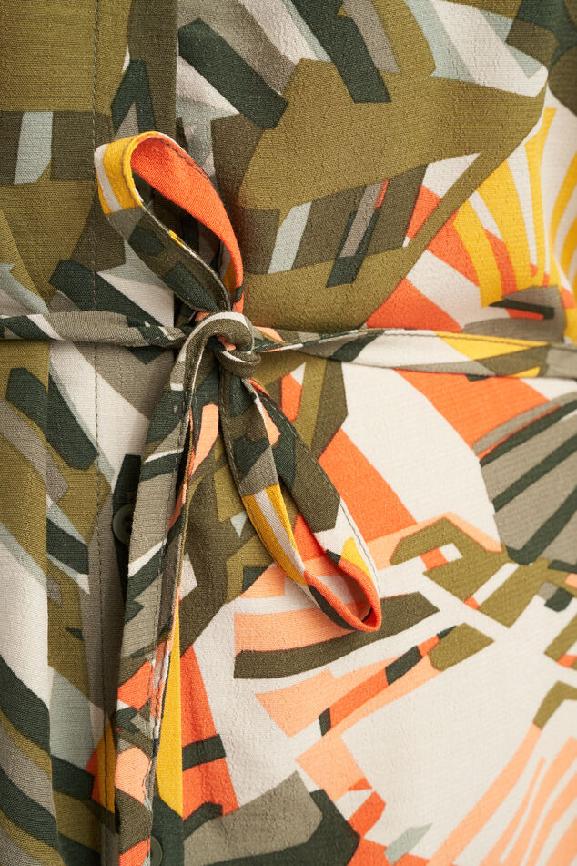 Robe longue avec ceinture à nouer image number 5