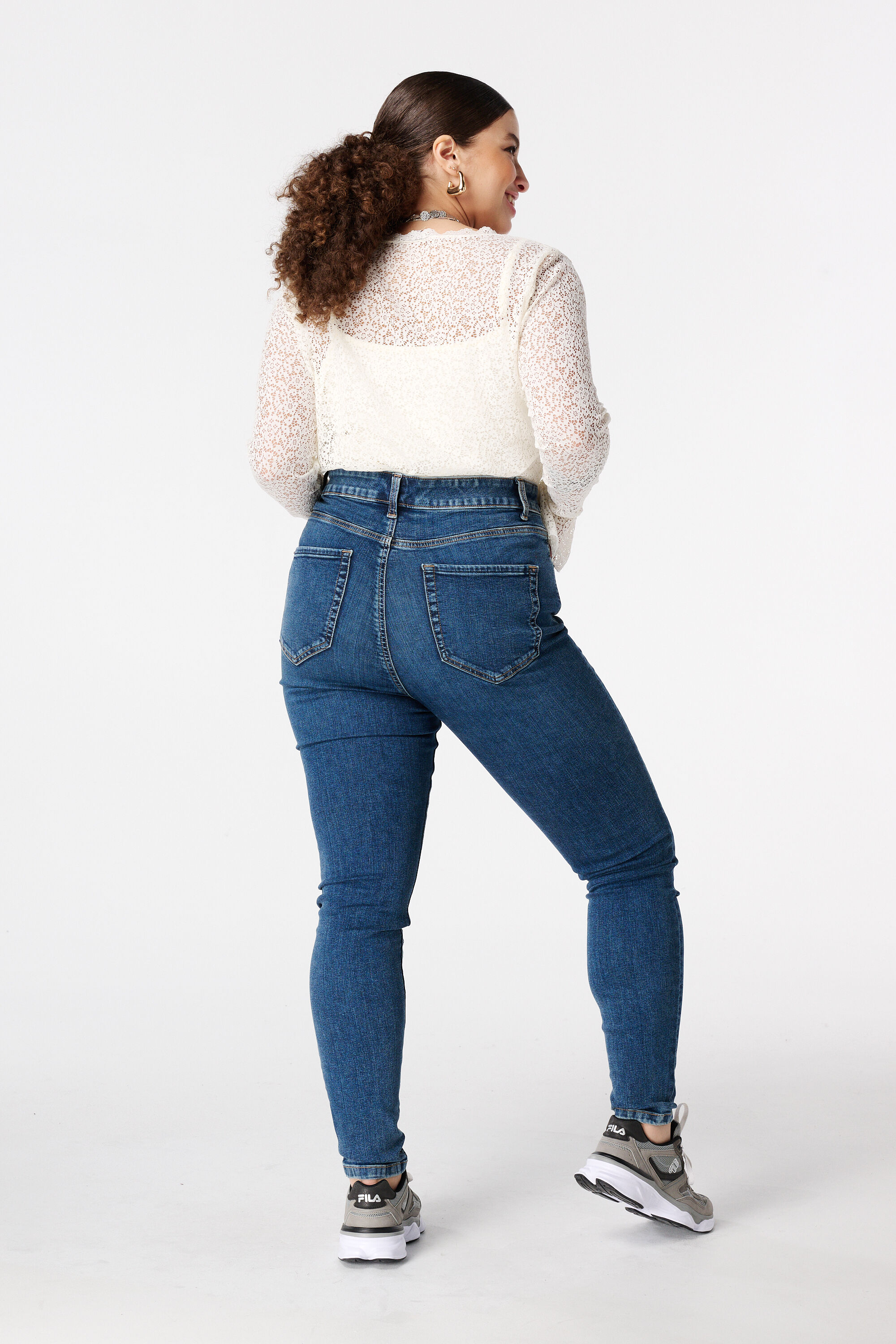 Jean skinny taille haute CHERRY image number 3