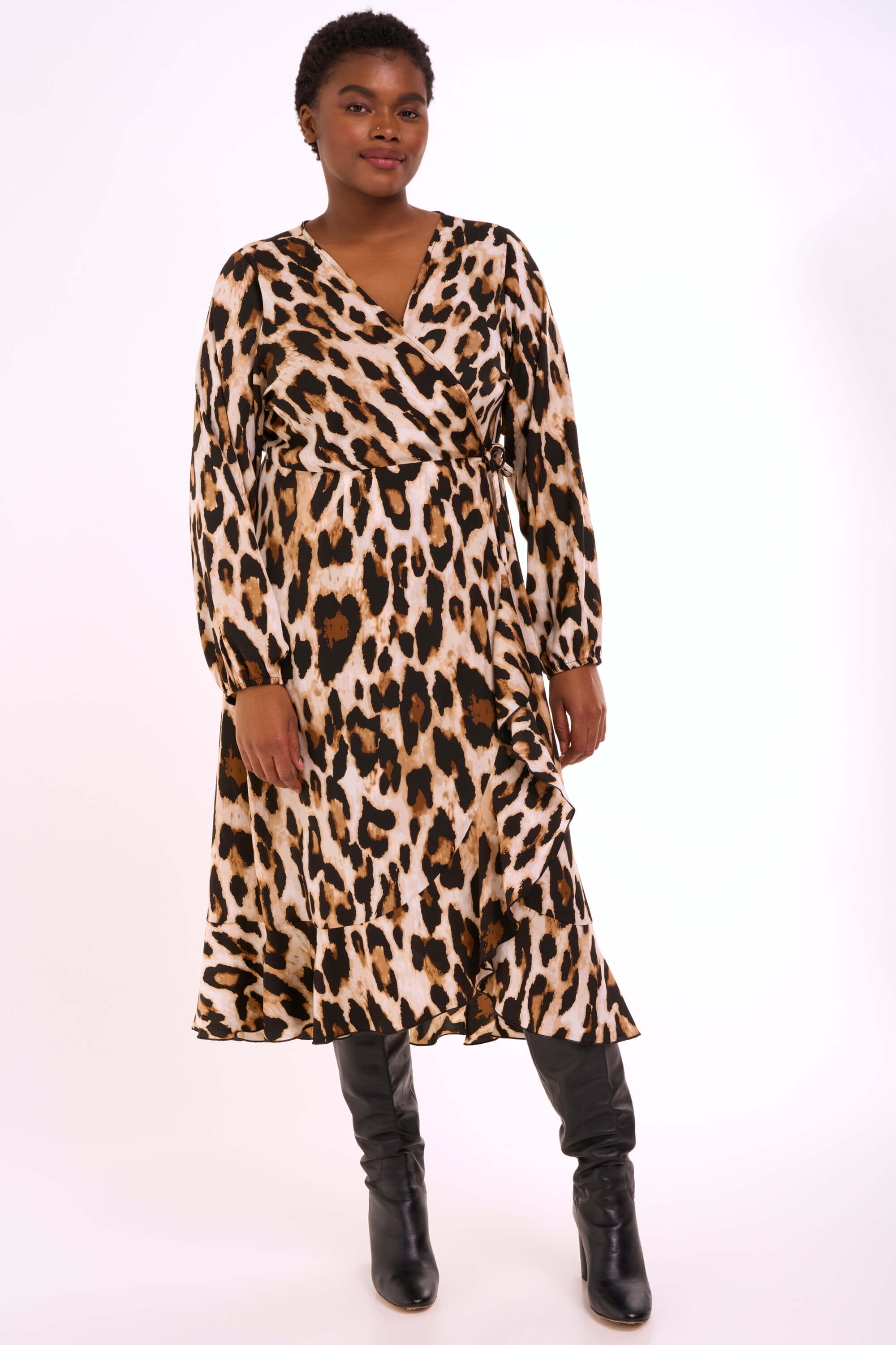 Robe portefeuille &agrave; imprim&eacute; image number 6