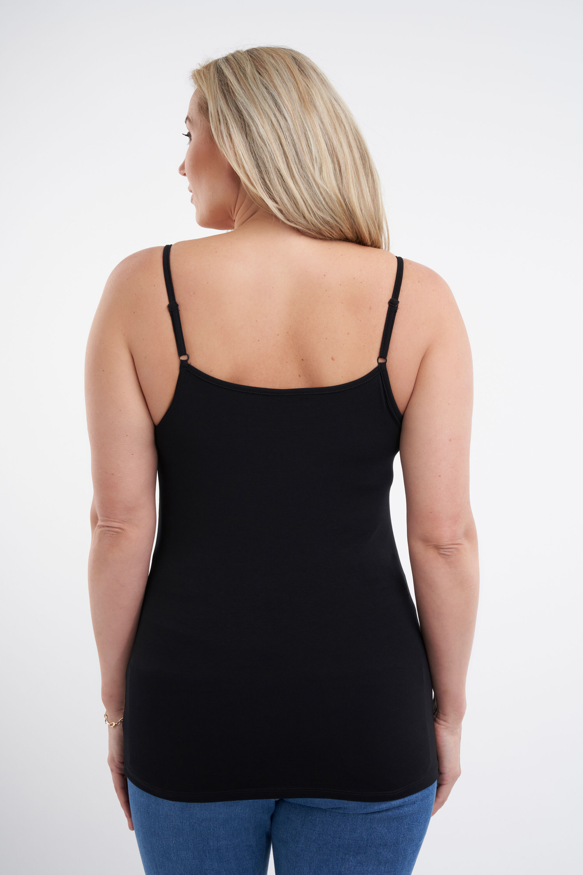  2 D&eacute;bardeur en coton avec bretelles spaghetti image number 3