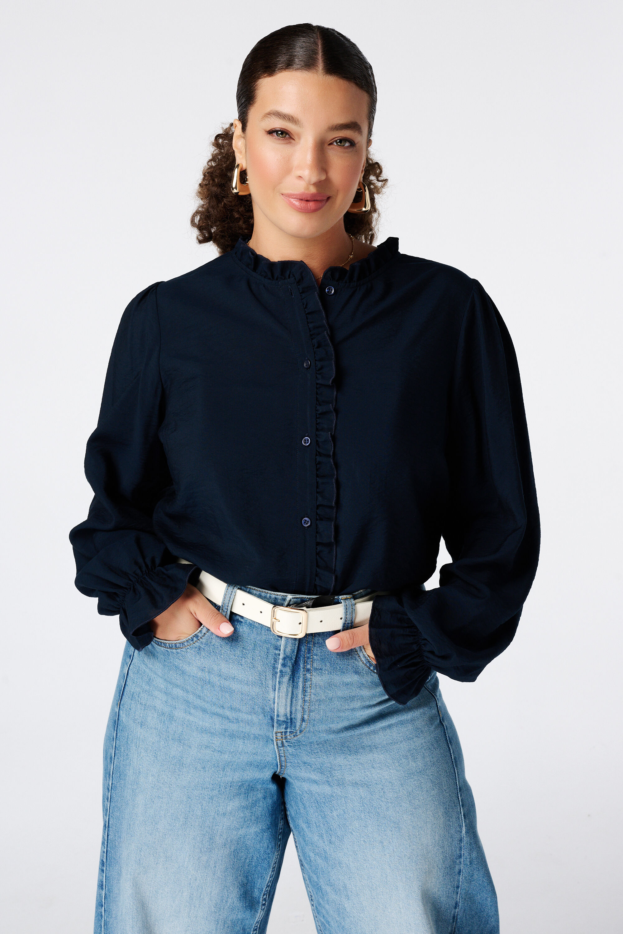 Blouse &agrave; volants