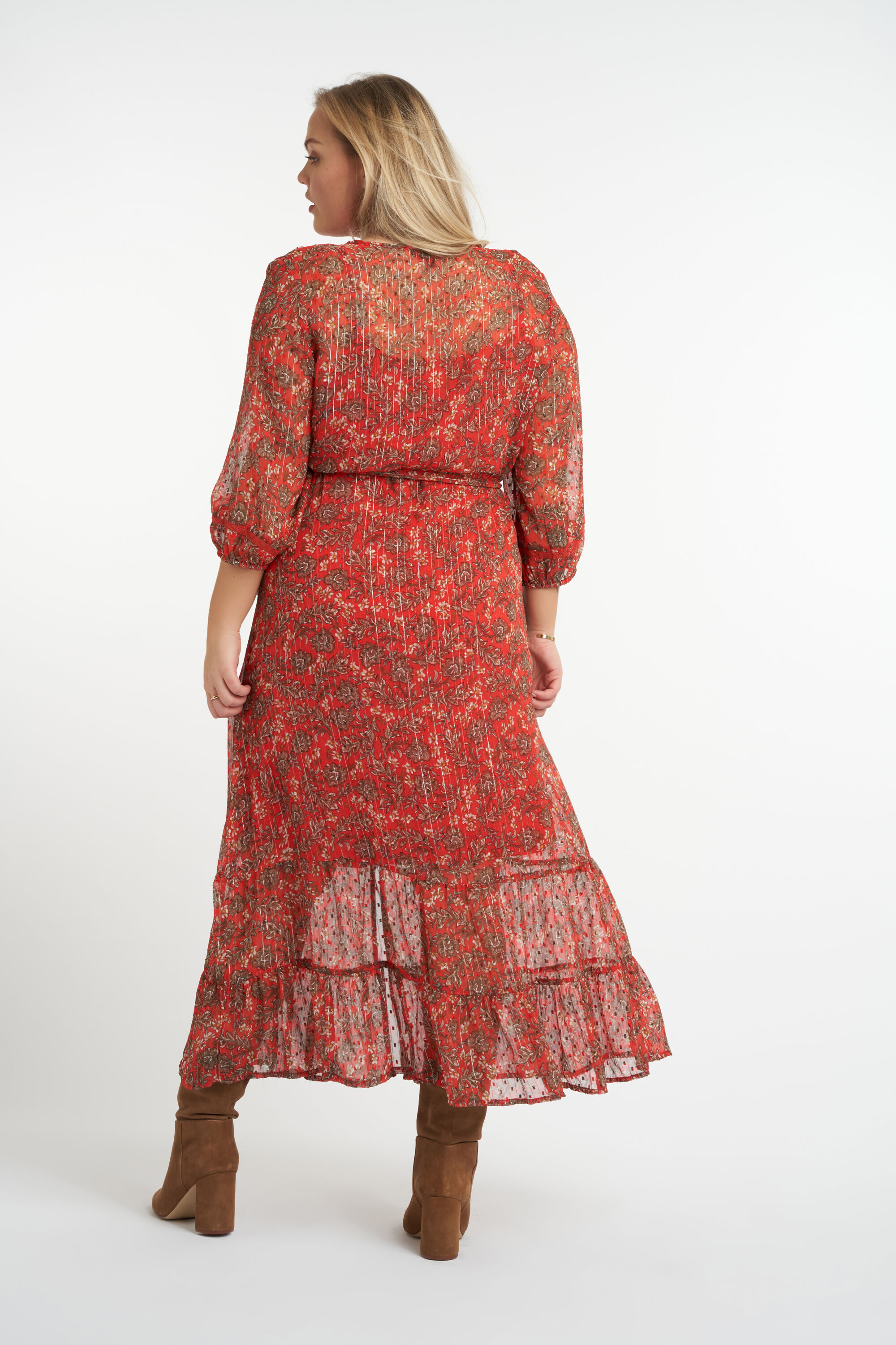 Longue robe &agrave; imprim&eacute; floral image number 3