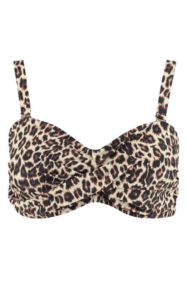Haut de bikini bandeau avec imprimé  image number 1