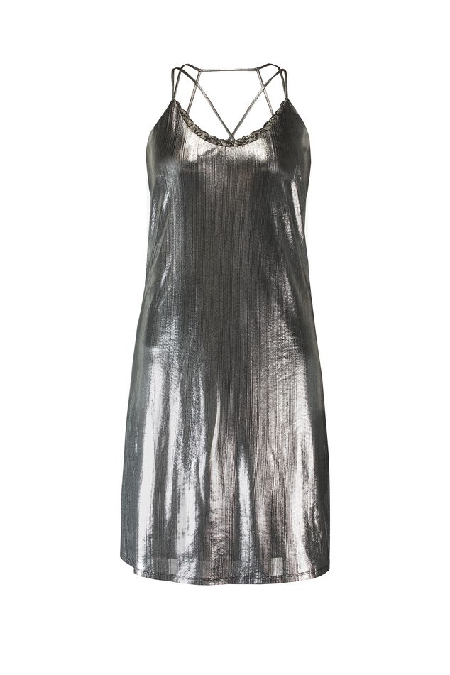 Robe sans manches métallisée image number 2