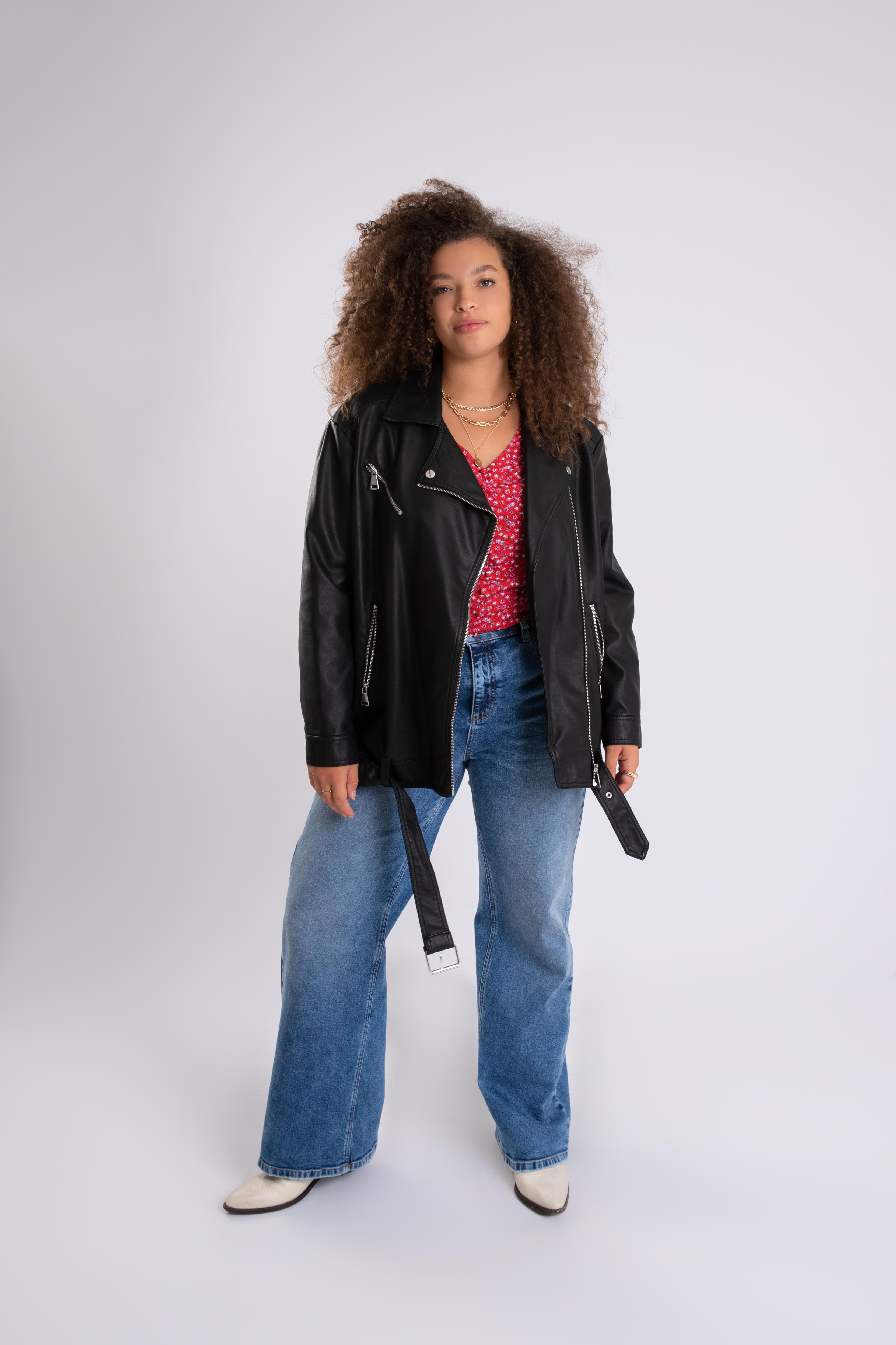 Veste best sale motard oversize