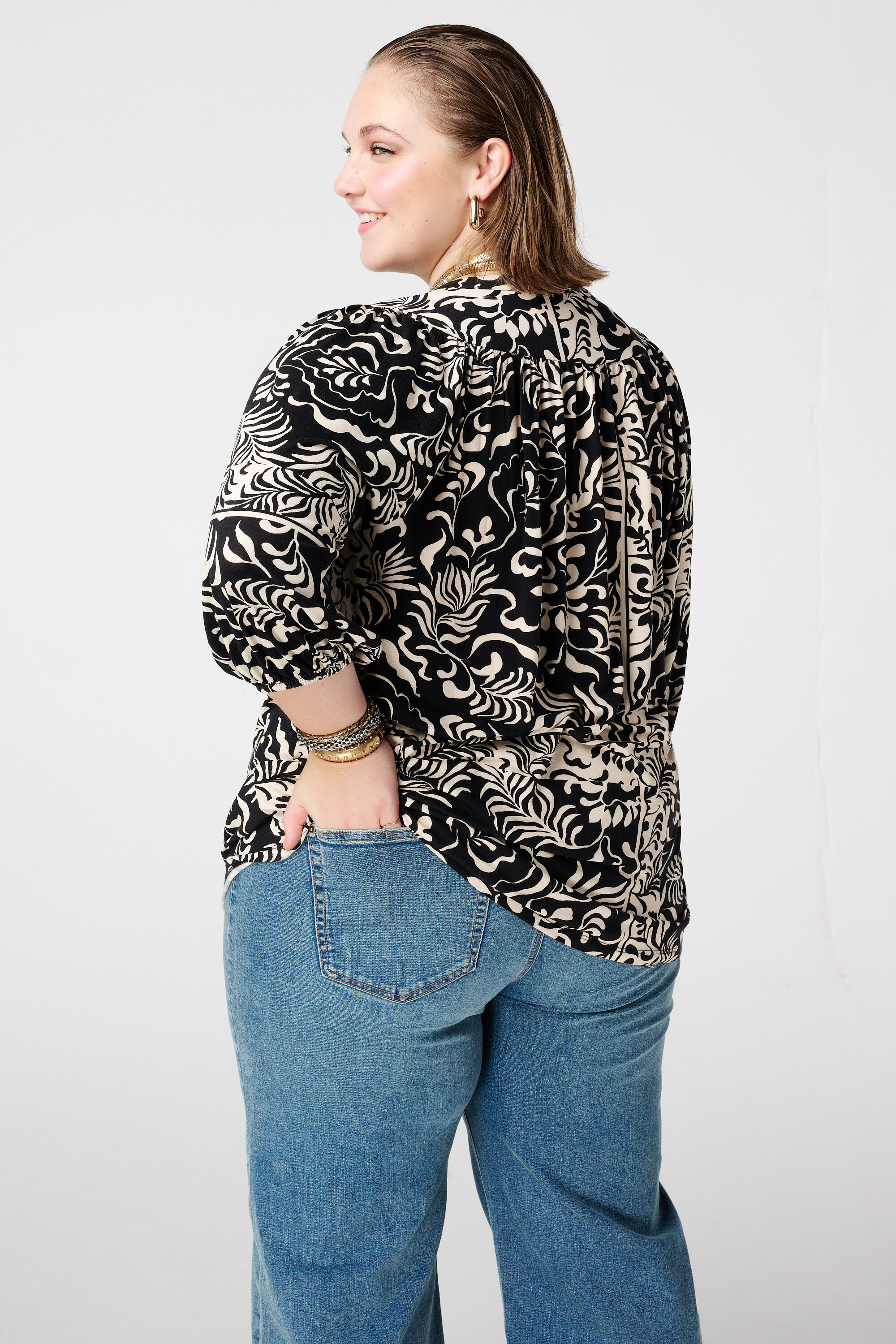 Top en jersey &agrave; imprim&eacute; image number 3