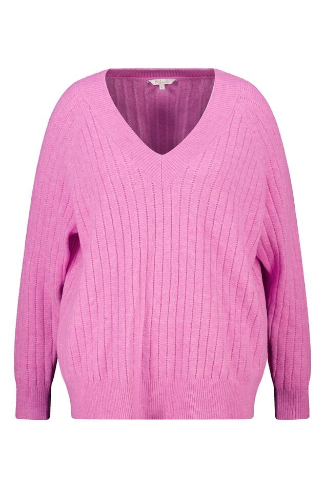 Pull finement tricoté avec motif image number 1