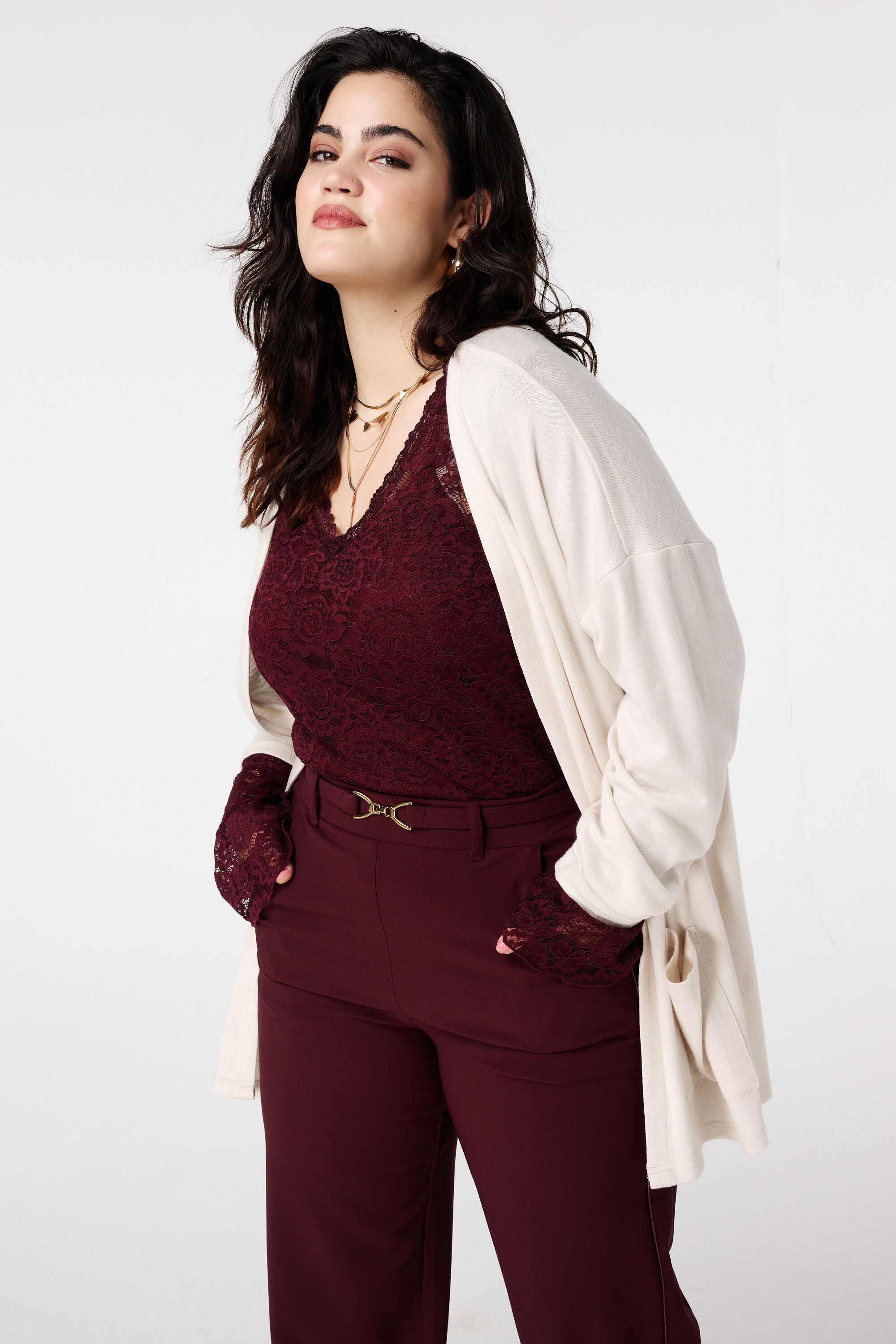 Long gilet avec poches