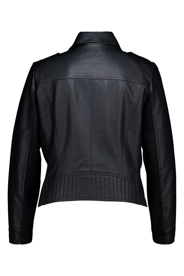 Veste style motard en similicuir image number 1