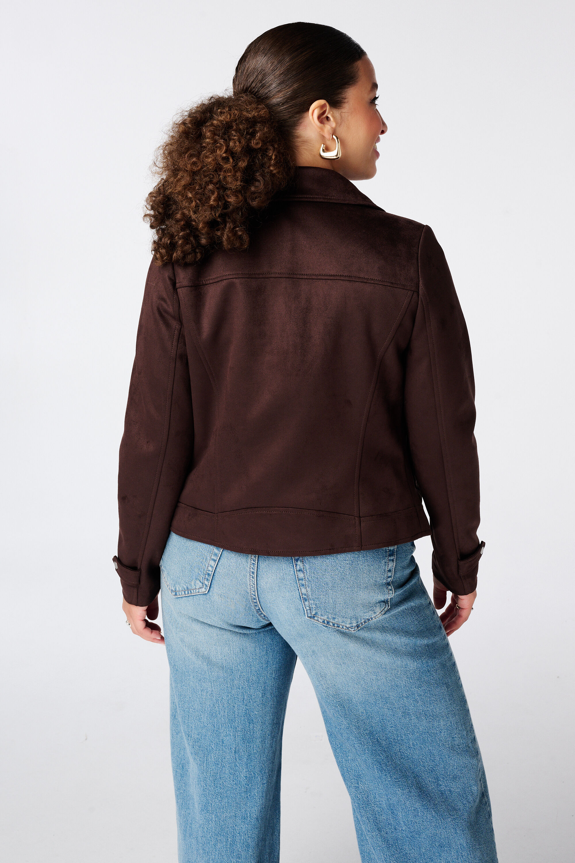 Veste biker en su&eacute;dine image number 3