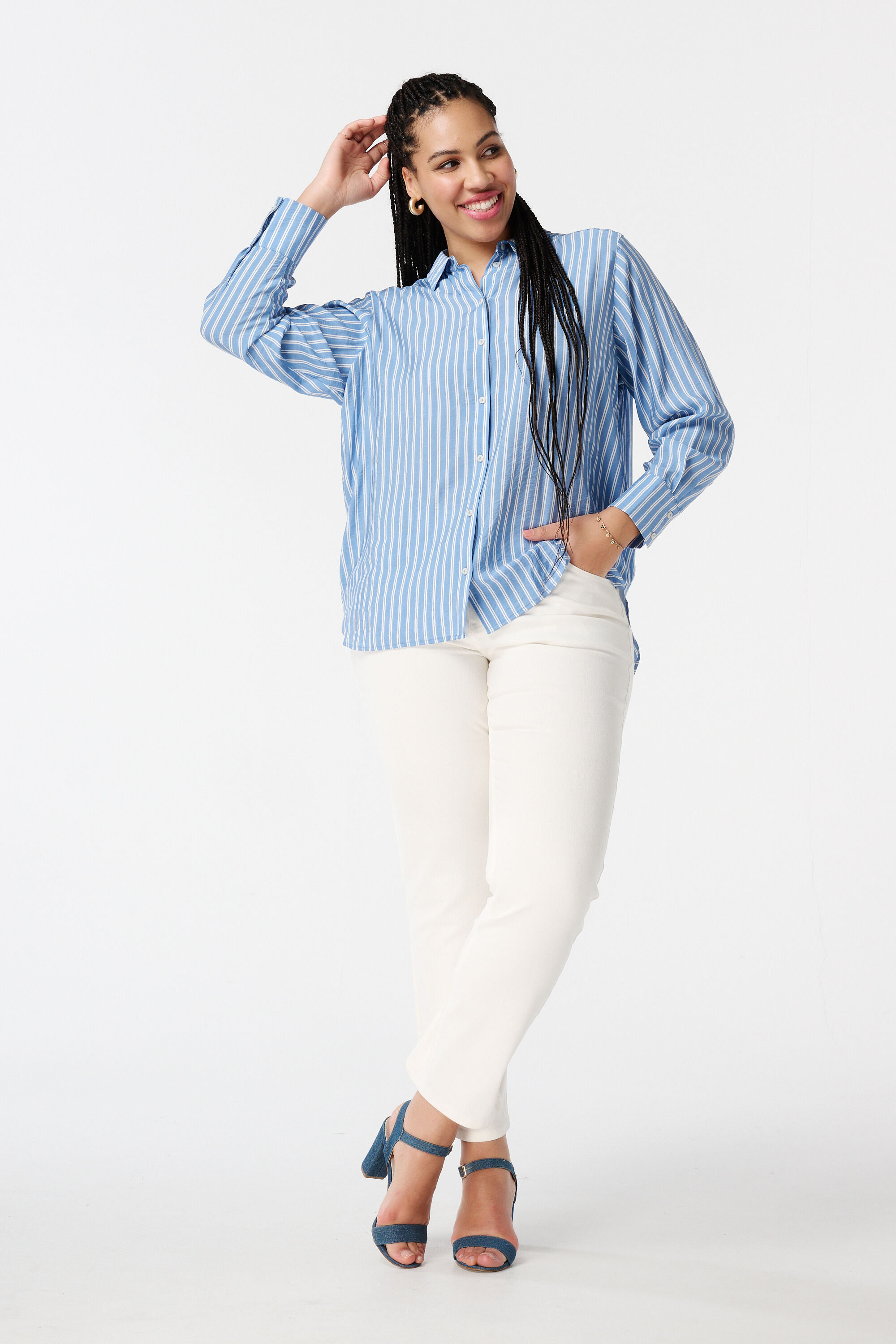 Chemisier &agrave; rayures image number 5