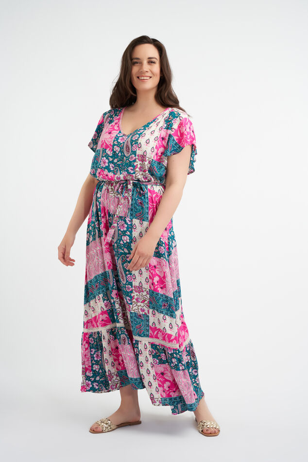 Longue robe à patchwork  image number 5