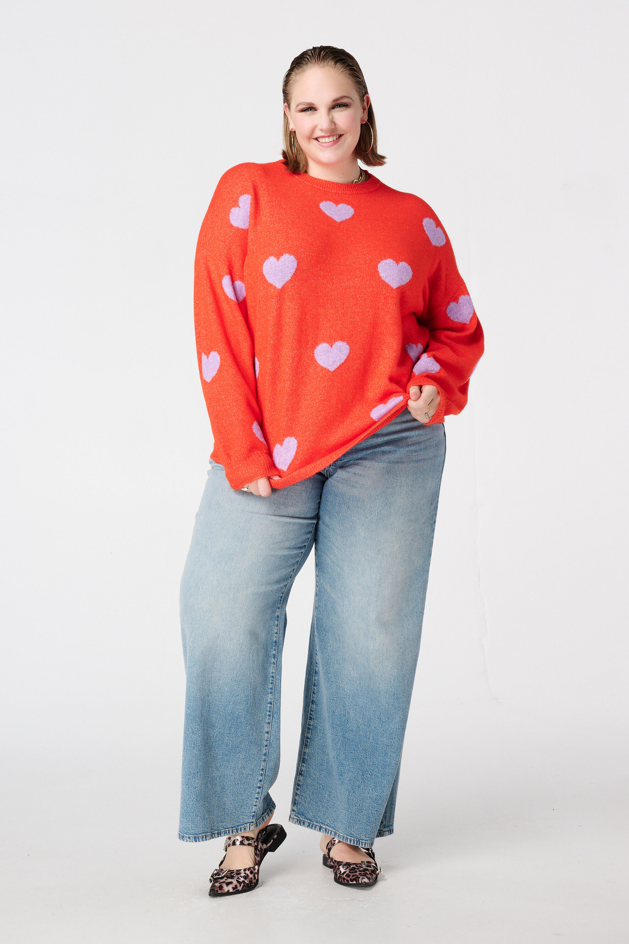 Pull fin &agrave; motif c&oelig;ur image number 5