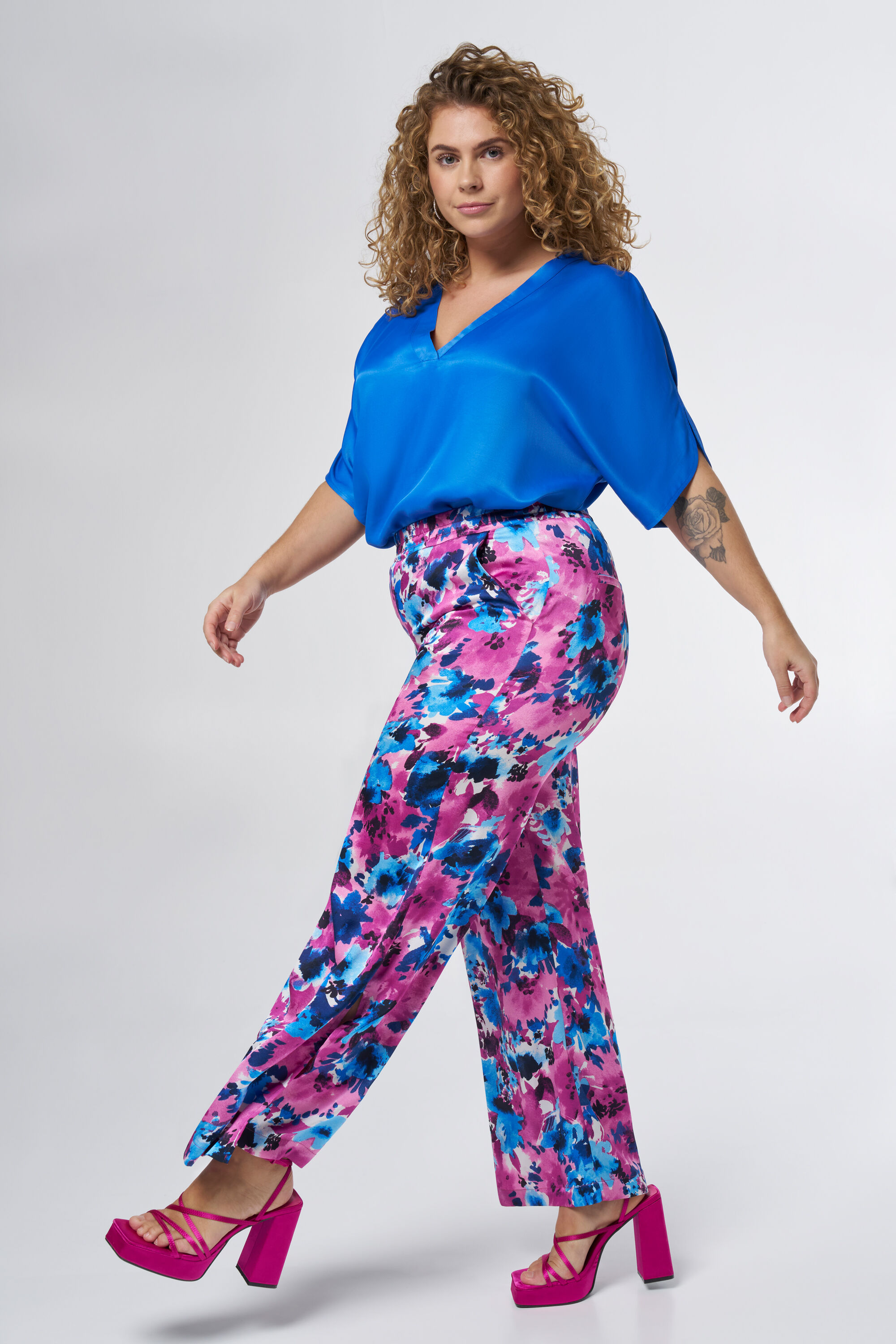 Pantalon imprimé floral femme deals