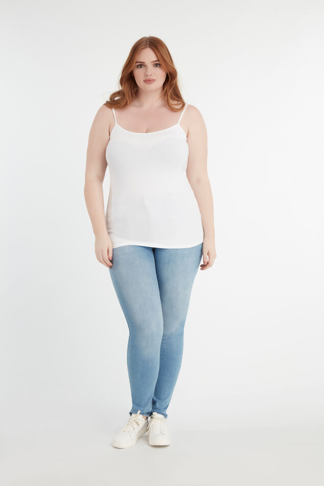 Débardeur en coton avec bretelles spaghetti image number 3