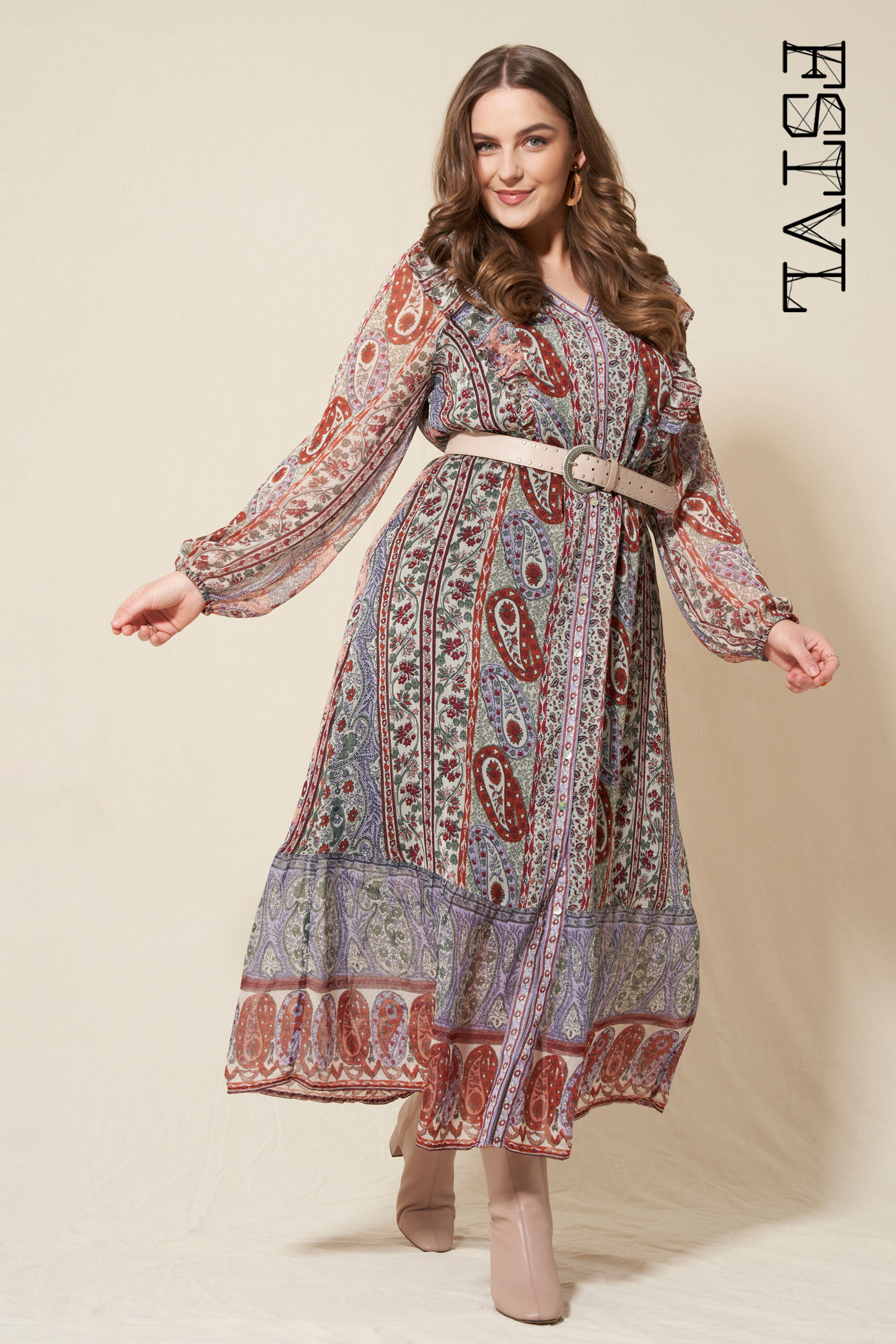 Femmes Robe longue a imprime MS Mode