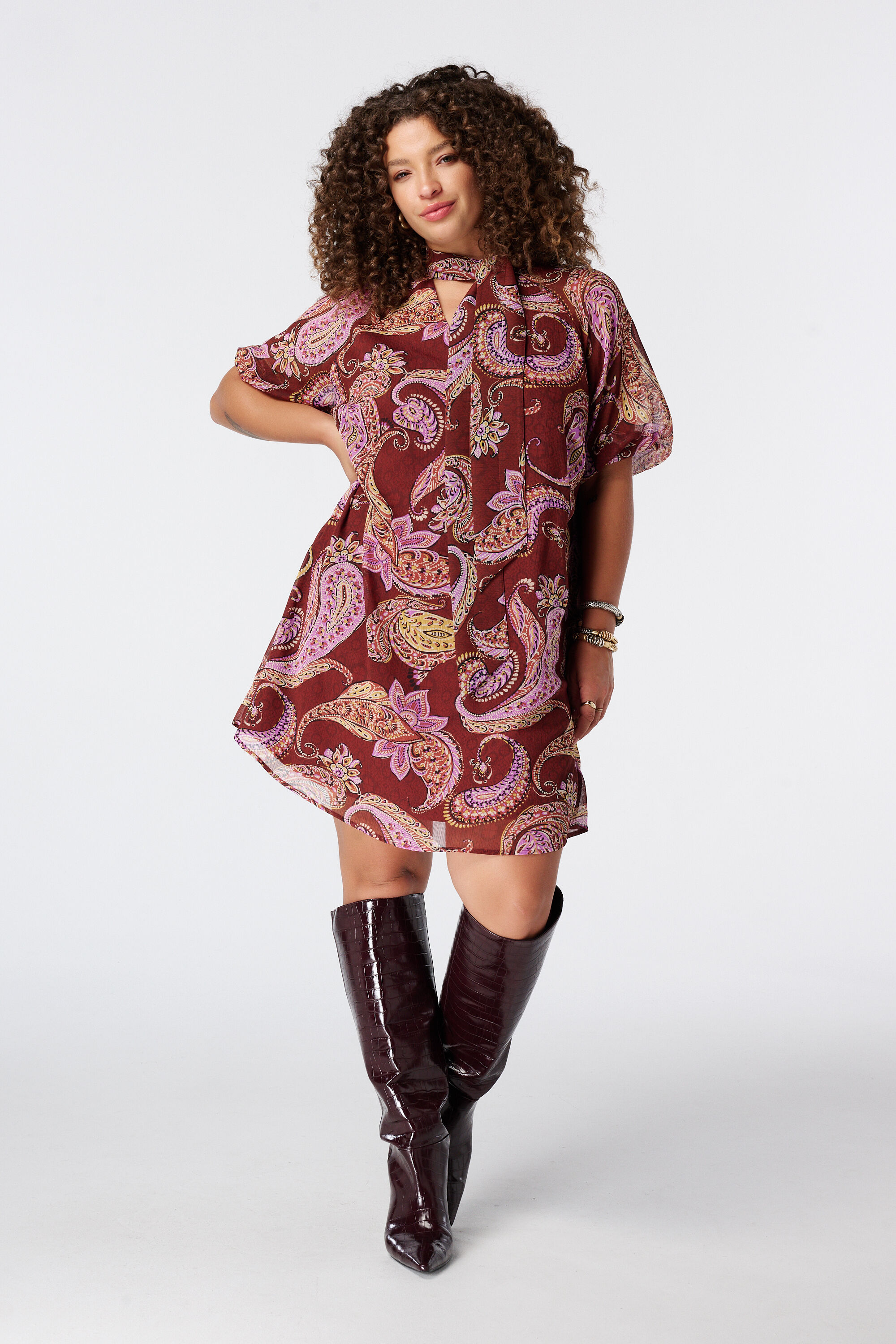 Robe &agrave; imprim&eacute; cachemire