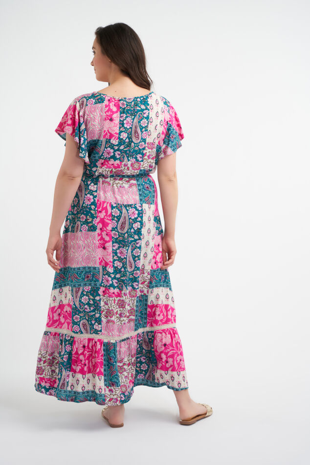 Longue robe à patchwork  image number 3